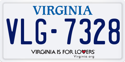 VA license plate VLG7328