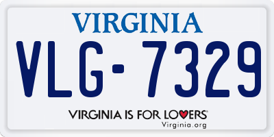 VA license plate VLG7329