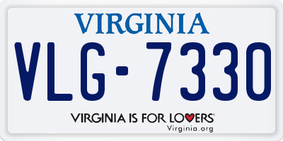 VA license plate VLG7330