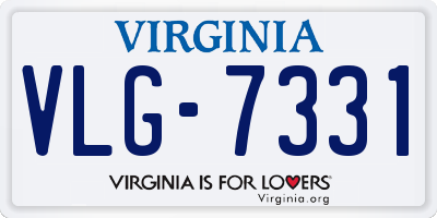 VA license plate VLG7331