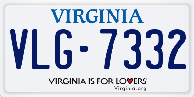 VA license plate VLG7332