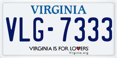 VA license plate VLG7333