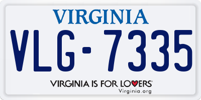 VA license plate VLG7335