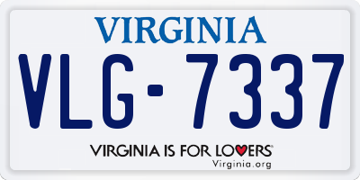 VA license plate VLG7337