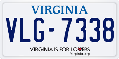 VA license plate VLG7338