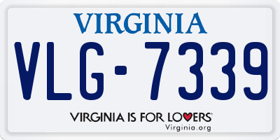 VA license plate VLG7339