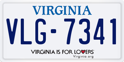 VA license plate VLG7341