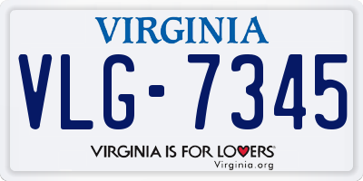 VA license plate VLG7345