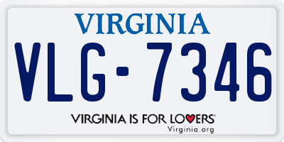 VA license plate VLG7346