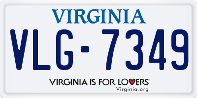 VA license plate VLG7349