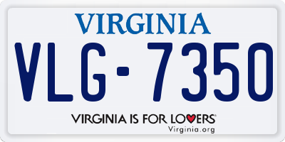 VA license plate VLG7350
