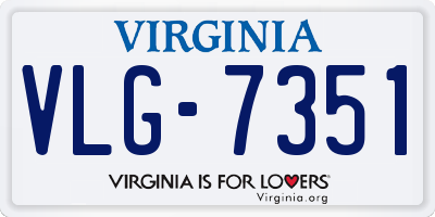 VA license plate VLG7351