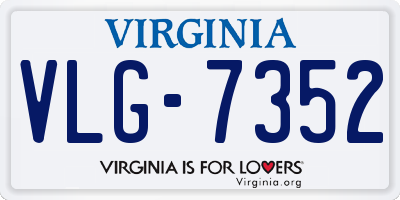 VA license plate VLG7352