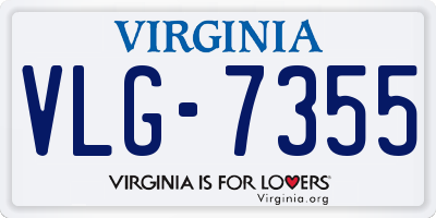 VA license plate VLG7355