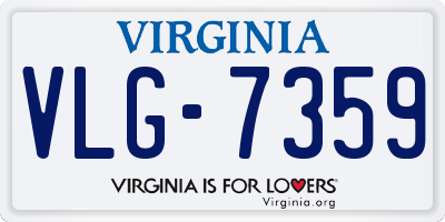 VA license plate VLG7359