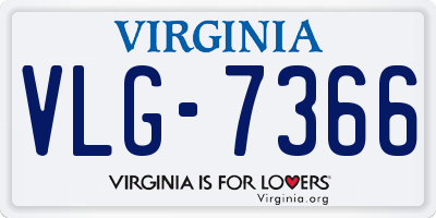 VA license plate VLG7366