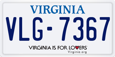 VA license plate VLG7367