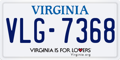VA license plate VLG7368
