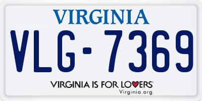 VA license plate VLG7369