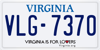 VA license plate VLG7370