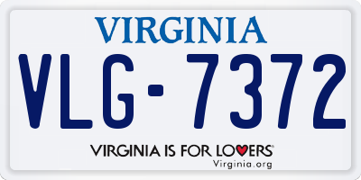 VA license plate VLG7372