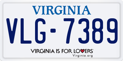 VA license plate VLG7389