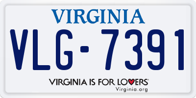 VA license plate VLG7391