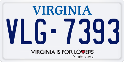 VA license plate VLG7393
