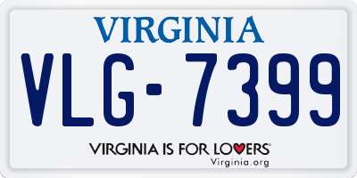 VA license plate VLG7399