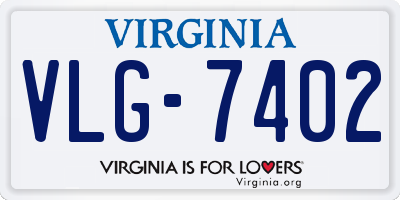 VA license plate VLG7402