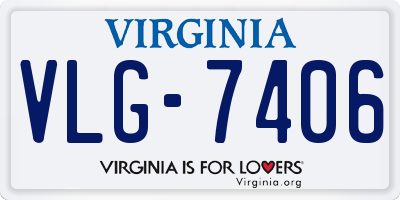 VA license plate VLG7406