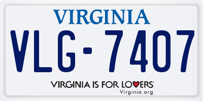 VA license plate VLG7407