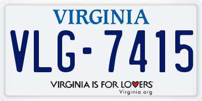 VA license plate VLG7415