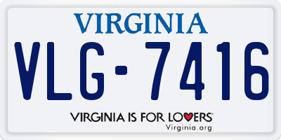 VA license plate VLG7416