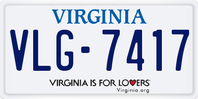 VA license plate VLG7417