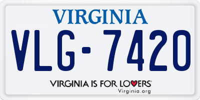VA license plate VLG7420