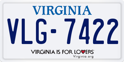 VA license plate VLG7422