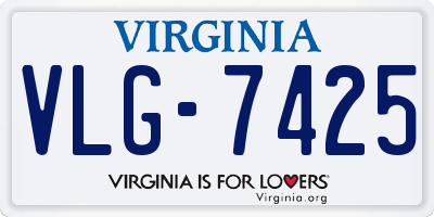 VA license plate VLG7425