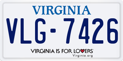 VA license plate VLG7426