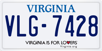 VA license plate VLG7428