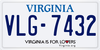 VA license plate VLG7432