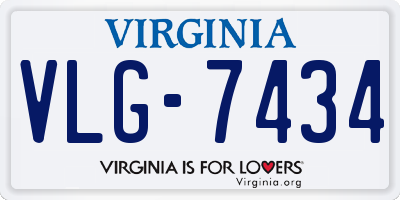 VA license plate VLG7434