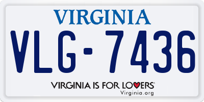VA license plate VLG7436