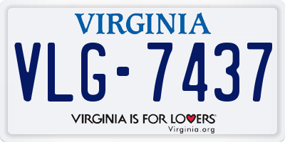 VA license plate VLG7437