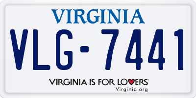 VA license plate VLG7441