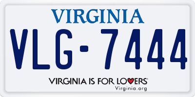 VA license plate VLG7444