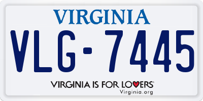 VA license plate VLG7445