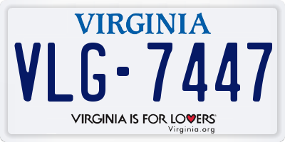 VA license plate VLG7447