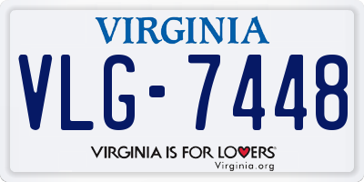 VA license plate VLG7448