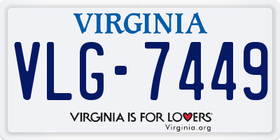 VA license plate VLG7449